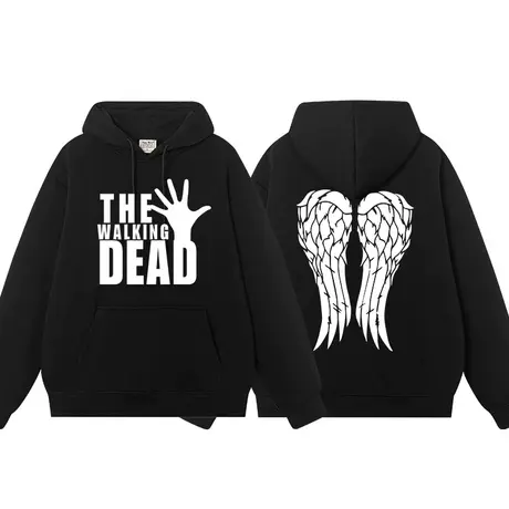 秀洛行尸走肉弩哥达里尔同款衣服加绒加厚秋冬连帽套头卫衣男外套商品大图