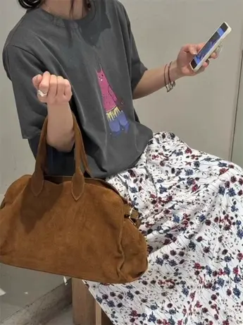 韩国东大门2024春季新款洋气做旧卡通外星人短袖T恤女半袖上衣潮商品大图