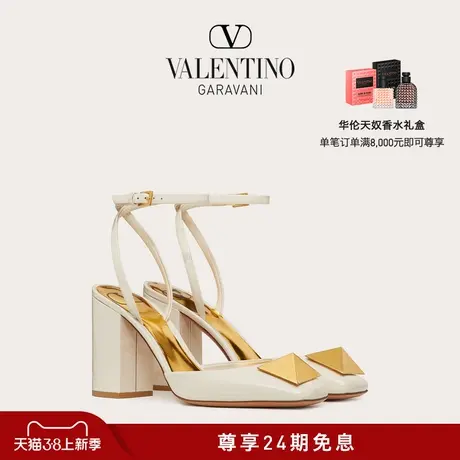 【24期免息】华伦天奴VALENTINO女士 ONE STUD 漆皮高跟鞋凉鞋图片