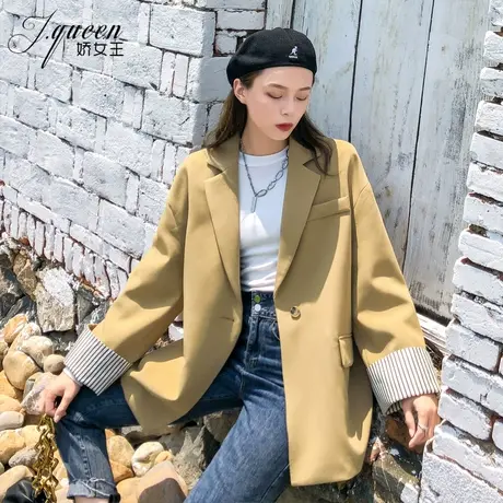 西装外套女秋季新款韩版气质网红复古港味宽松休闲百搭显瘦小西服商品大图