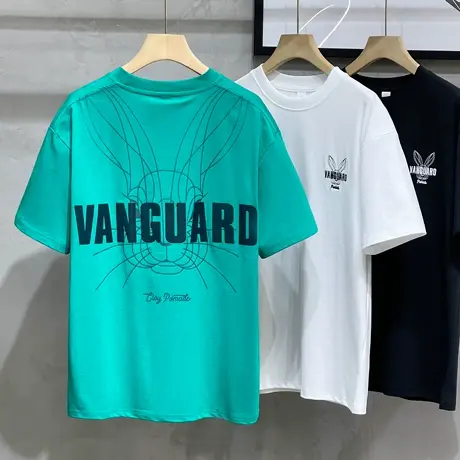 冰丝棉兔子小刺绣印花短袖T恤男女新款潮牌设计感休闲上衣情侣装商品大图