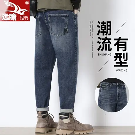 牛仔裤男士宽松直筒百搭休闲男裤2023春秋季新款潮牌青年长裤子男商品大图