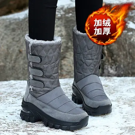 抗寒零下40度特厚底雪地靴女34码东北大棉靴加绒加厚防滑冬季棉鞋图片