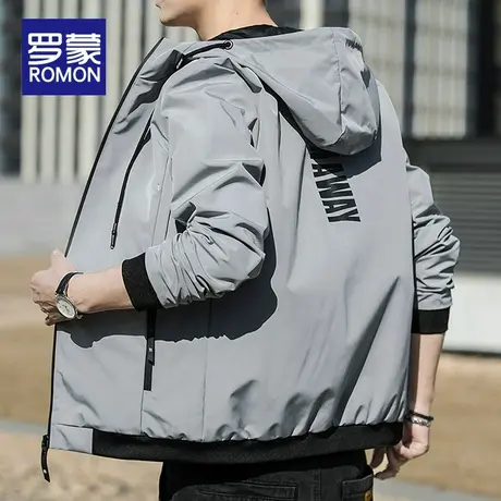 罗蒙冲锋衣外套男美式机能风多口袋工装夹克春秋季宽松户外登山服商品大图