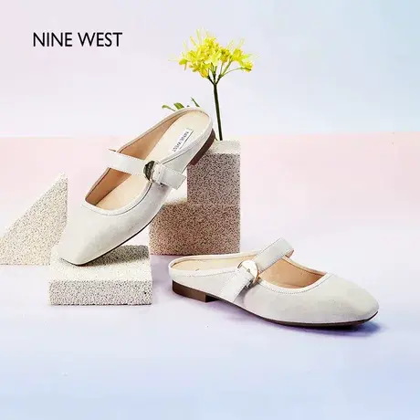 Nine West/玖熙小夜曲法式包头半拖鞋2025夏季新款外穿凉鞋穆勒鞋图片