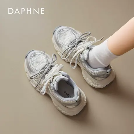 达芙妮老爹鞋女夏季网面透气2025新款多巴胺女鞋子厚底网鞋运动鞋商品大图