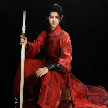 【如梦霓裳丨枫荻】唐制汉服男枫叶印花圆领袍日常【2024店庆款】图片