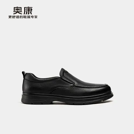 奥康男鞋2025秋季新款真皮套脚商务休闲皮鞋透气防滑通勤爸爸鞋商品大图