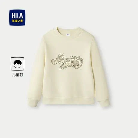 HLA/海澜之家亦心即为系列卫衣25秋新款字母印花圆领上衣男女童装商品大图