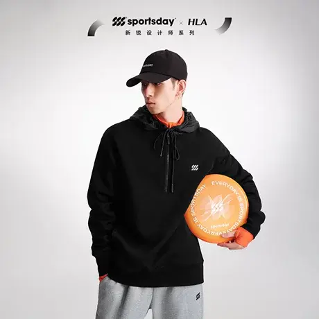 HLA/海澜之家ssportsday新锐设计师系列卫衣23秋冬新款弹力外套男图片