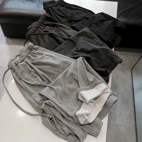 超火cec直筒休闲裤女春秋季百搭bf慵懒风宽松高腰运动阔腿长裤潮图片