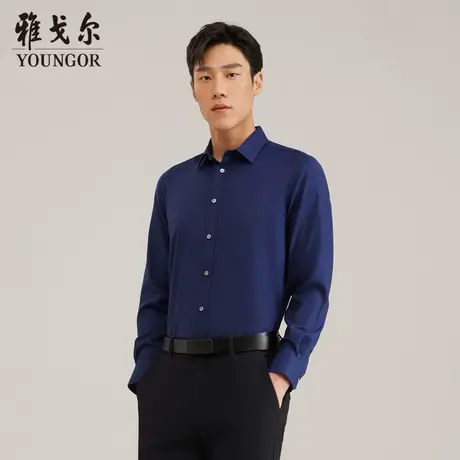 【含39%羊毛可机洗】TP系雅戈尔衬衫秋季商务休闲保暖长袖衬衫商品大图