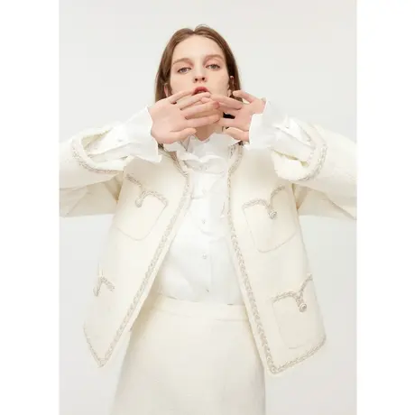 miss COCOON小香风外套女2023新款春季季上衣宽松名媛气质短外套图片