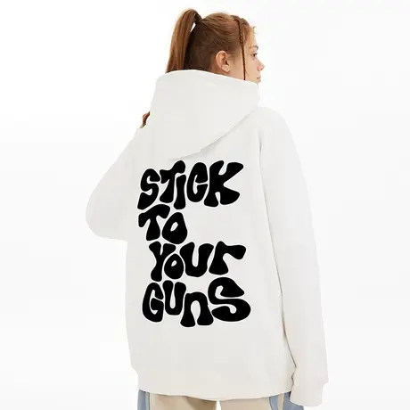 Nuthink美式潮牌字母连帽卫衣男高街大码潮流ins情侣帽衫春季外套商品大图