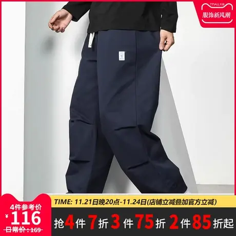 GxxH大码男装卫裤男冬季上新2023新款胖子宽松运动直筒休闲长裤商品大图