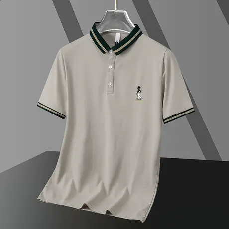 翻领保罗polo衫短袖t恤男装2024新款刺绣夏季冰丝半袖有领上衣服图片