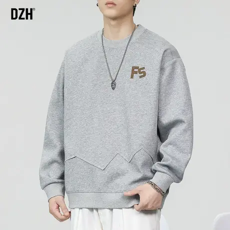 男士美式卫衣男2024秋冬新款宽松休闲百搭潮牌外套男生上衣服男装商品大图