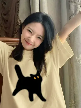 美式复古纯棉短袖t恤女夏宽松慵懒风半袖潮牌ins设计感小众上衣服商品大图