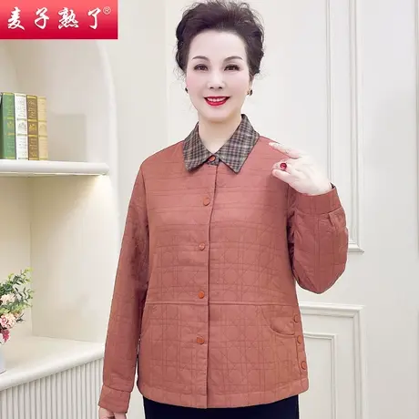 妈妈春装新款洋气质阔太太长袖外套2024春秋上衣衬衫中老年人女装商品大图