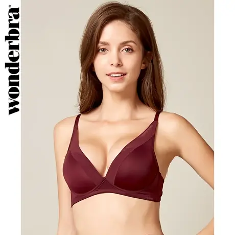 wonderbra肤色无钢圈文胸舒适性感宽侧翼聚拢提拉型少女内衣商品大图