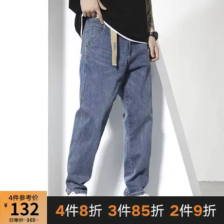 GxxH潮牌大码男装 裤子男春加肥加大休闲裤潮胖子长裤牛仔裤200斤商品大图
