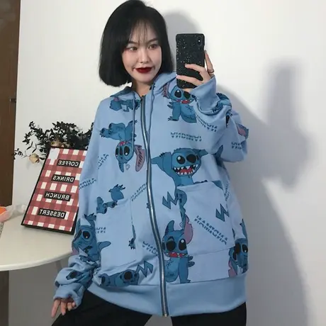 炸街潮牌卫衣女2020春秋薄款宽松韩版原宿bf慵懒风ins超火cec外套商品大图