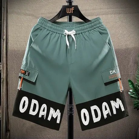 短裤男2023夏季新款青年潮流宽松直筒五分工装中裤潮牌薄款休闲裤商品大图