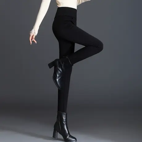 秋冬加绒加厚打底裤女春秋外穿2023新款保暖裤子高腰小脚冬季穿搭图片