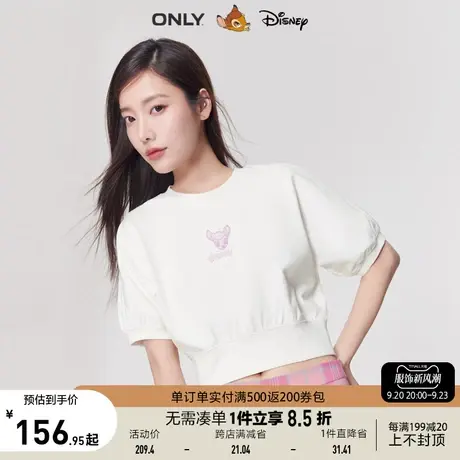 ONLY奥莱2023春夏新款迪士尼小鹿斑比联名圆领短款T恤女图片