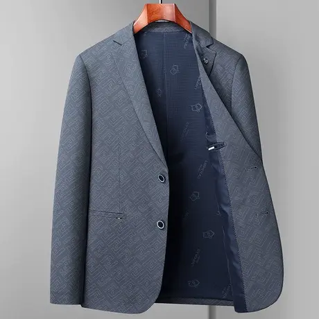 男士单件小西装上衣2023年春季新款商务休闲修身帅气时尚西服外套商品大图