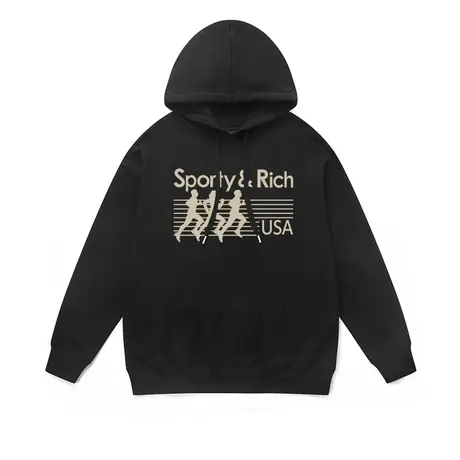 健康健身美式复古连帽卫衣INS网红超火爆款秋冬大码纯棉透气外套图片