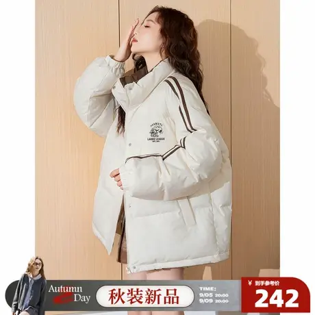 【史努比联名款】唐狮秋冬季女立领棉衣保暖短款面包服外套时尚图片