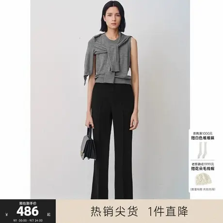 MISSCOCOON可可尼C3系列简约25秋冬新款灰色羊毛无袖内搭针织衫女商品大图