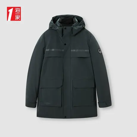 海一家可脱卸帽保暖鹅绒服青春活力休闲时尚男士冬季羽绒服图片