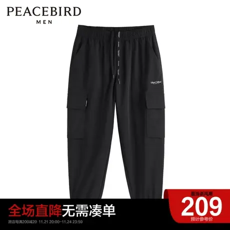 太平鸟男装奥莱 秋季新款工装裤宽男士图片