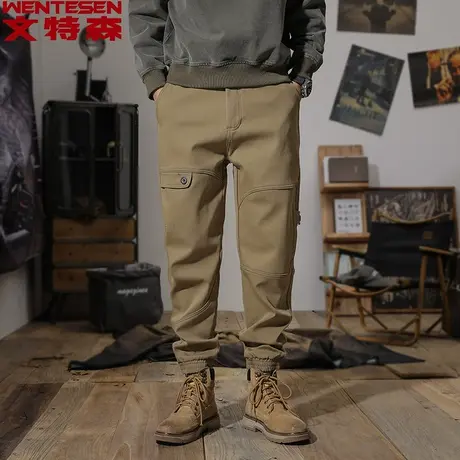 秋季新款男士休闲裤时尚宽松直筒裤韩版潮流潮牌青年工装哈伦裤商品大图