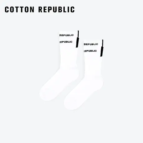 Cotton Republic/棉花共和国棉质女士双罗口毛巾底休闲中筒情侣袜商品大图