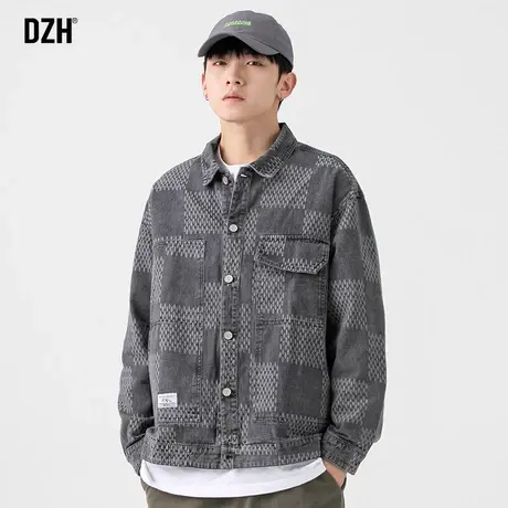 男士牛仔外套男春秋潮牌宽松休闲上衣宽松男装2023新款夹克衫衣服商品大图