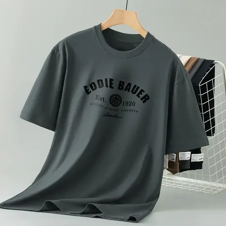 260g美式重磅纯棉短袖t恤男圆领上衣服夏季印花全棉半袖宽松潮流图片