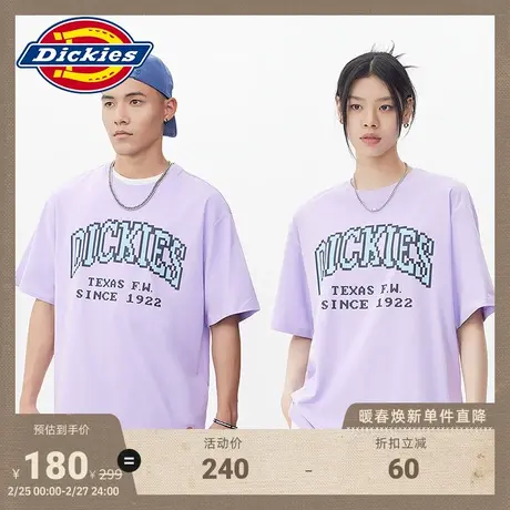 Dickies 工装春夏休闲印花短袖T恤 男女情侣宽松内搭图片