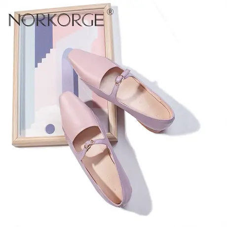 温柔粉紫色玛丽珍单鞋商品大图