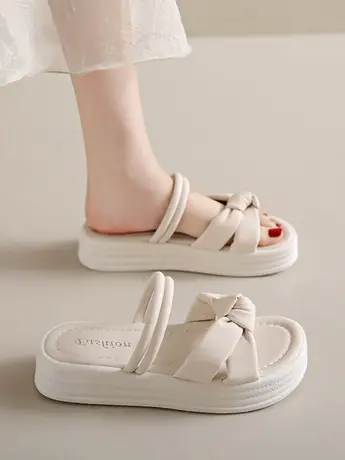 仙女风凉鞋女2023新款夏季外穿法式时装平底凉拖鞋洋气配裙子上班商品大图