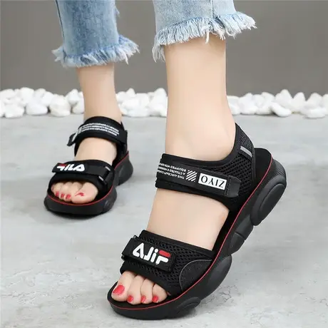 运动老爹凉鞋女平底2023新款夏季学生百搭魔术贴防滑休闲沙滩鞋潮图片