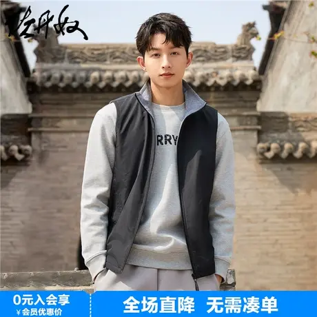 佐丹奴马甲男新款复合摇粒绒保暖坎肩男生立领背心外套男13073863图片