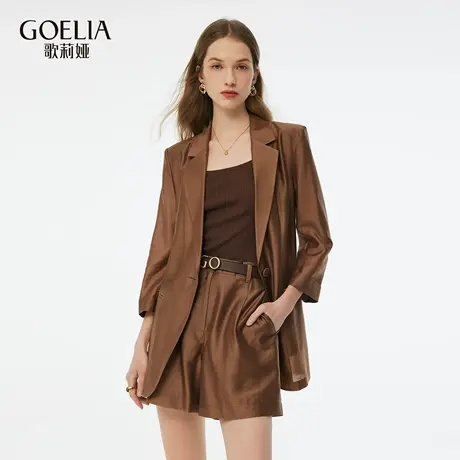 歌莉娅七分袖西装外套女2025新款夏季天丝通勤正装西服1E5C6M200图片