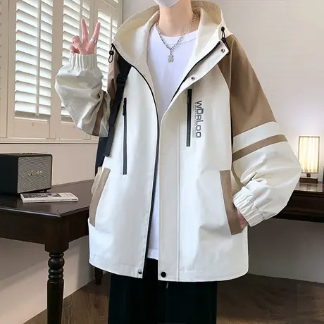 2025新款春秋季青少年外套男高中初中学生帅气冲锋衣大童春装夹克商品大图