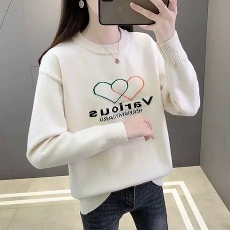 2023年秋冬季新款女士毛衣韩版宽松针织女内搭洋气流行打底衫上衣图片