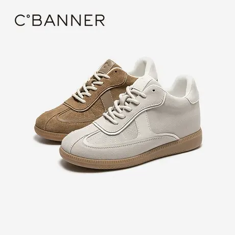 千百度复古德训鞋女百搭气质新款内增高时尚运动休闲鞋舒适跑步鞋图片