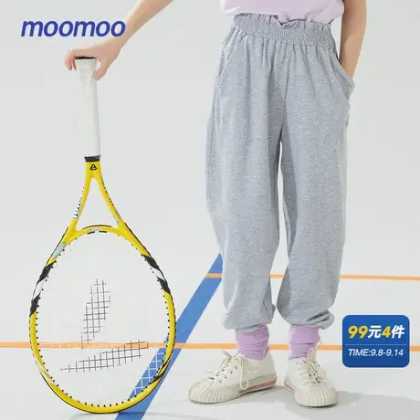 美特斯邦威童装休闲长裤女童春秋季运动时尚束脚针织裤商品大图