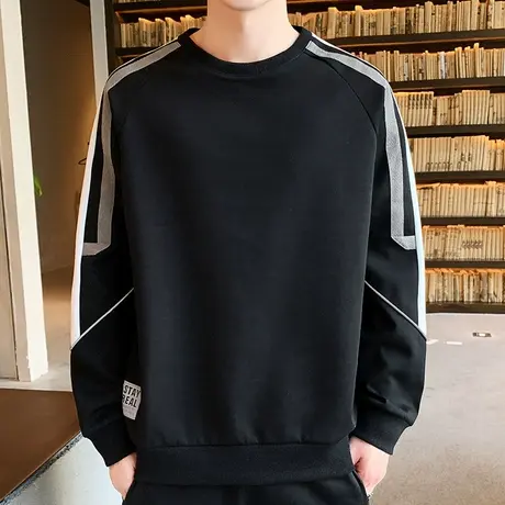 男士长袖T恤春秋季2023新款潮牌打底体恤衫ins宽松百搭上衣服卫衣图片